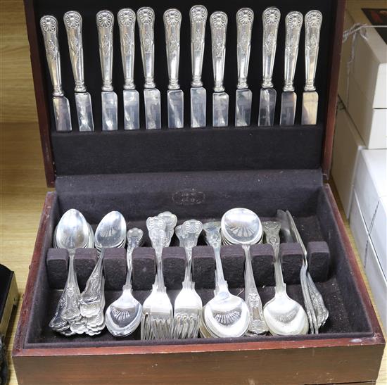 A canteen of plated cutlery